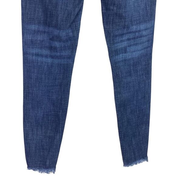 KanCan Skinny Jeans Women 9/28 Blue Alyssa Stretch Mid Rise Raw Hem Distressed - Picture 10 of 12